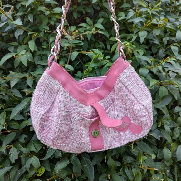 hello kitty pink bag purse handbag tweed look - Picture 1 of 7